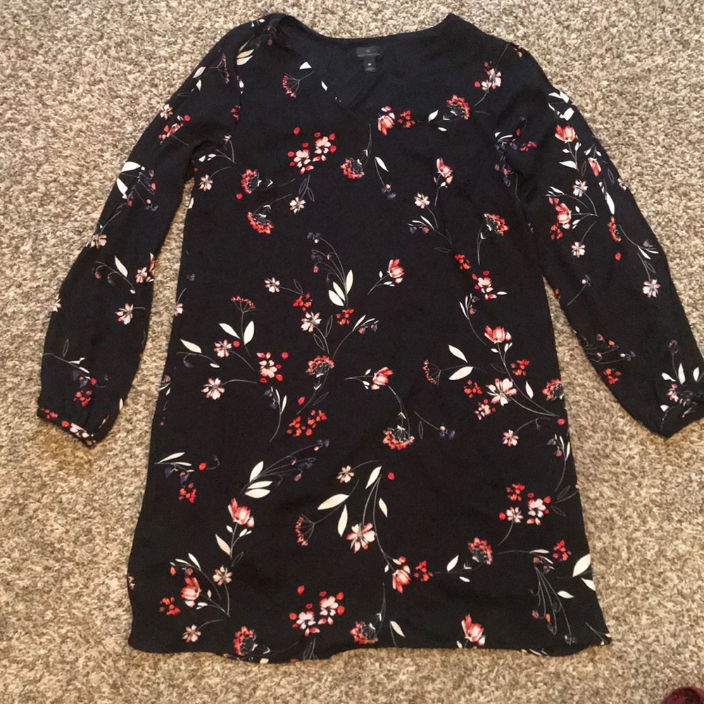 Black floral dress